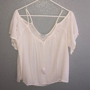 off the shoulder white shirt